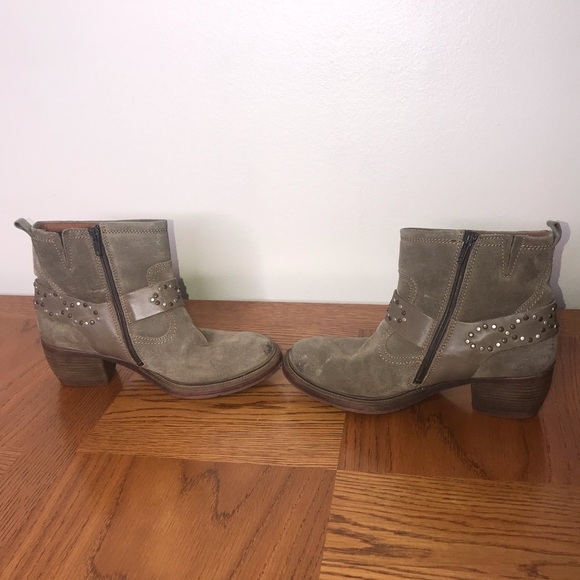 Josef Seibel Toni Suede Studded Harness Ankle Boots Sz 38/7.5 - Picture 4 of 10